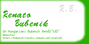 renato bubenik business card